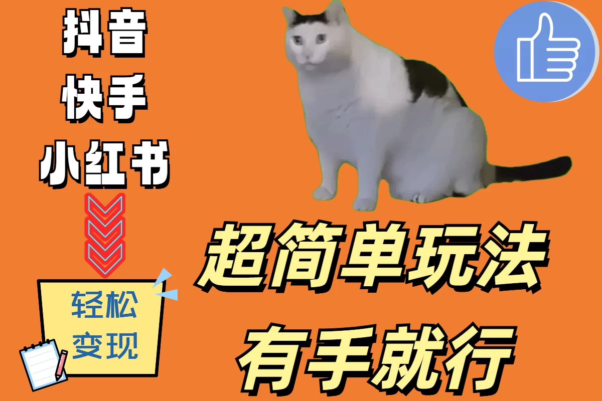 超简单玩法，有手就行，靠猫咪视频日入500+ - 项目资源网