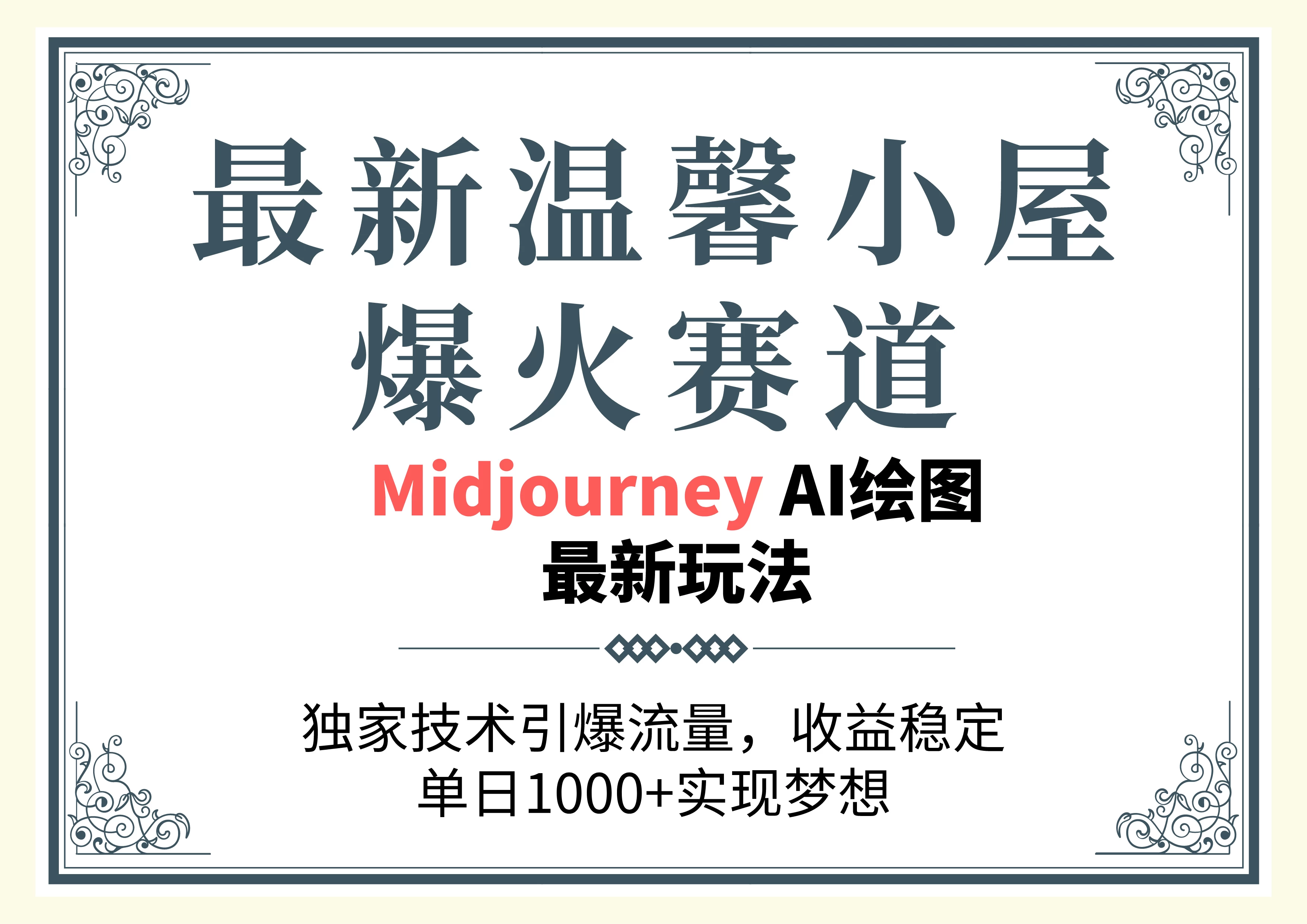 最新温馨小屋爆火赛道，独家技术引爆流量，收益稳定，单日1000+实现梦想 - 项目资源网