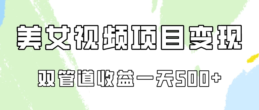 0成本，视频号美女视频双管道收益变现！ - 项目资源网