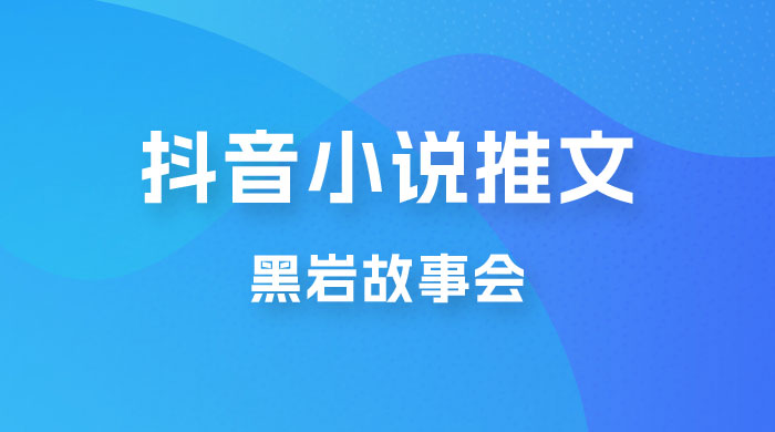 抖音小说推文项目玩法拆解，黑岩故事会，操作简单 0 门槛 - 项目资源网