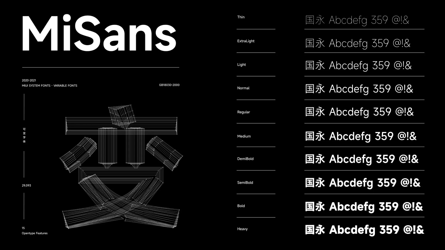 字体分享「MiSans」MIUI 全新系统字体 免费商用 - 项目资源网