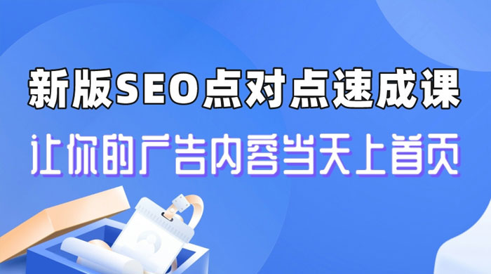 新版 SEO 点对点引流速成课：让你的广告内容当天上首页 - 项目资源网